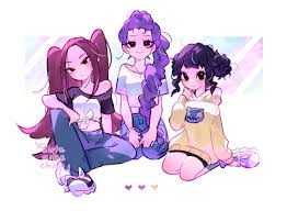 Das hab ich bei Google gefunden   Huntrix als Anime